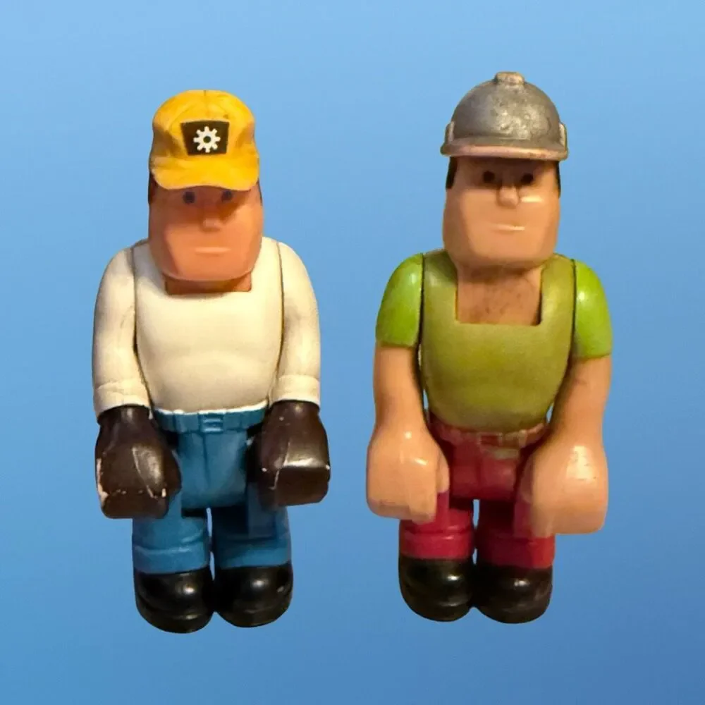 Vintage 1979 Fisher Price Construction HUSKY HELPERS Action Figure Workers FP